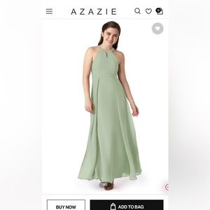Azazie Dusty Sage dress. Size 4. Like new.